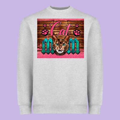 Western Cat Mom Heavyweight Sweatshirt Designed By Lillyallendesigns