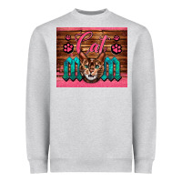 Heather Grey Western Cat Mom Heavyweight Sweatshirt - LillyAllenDesigns