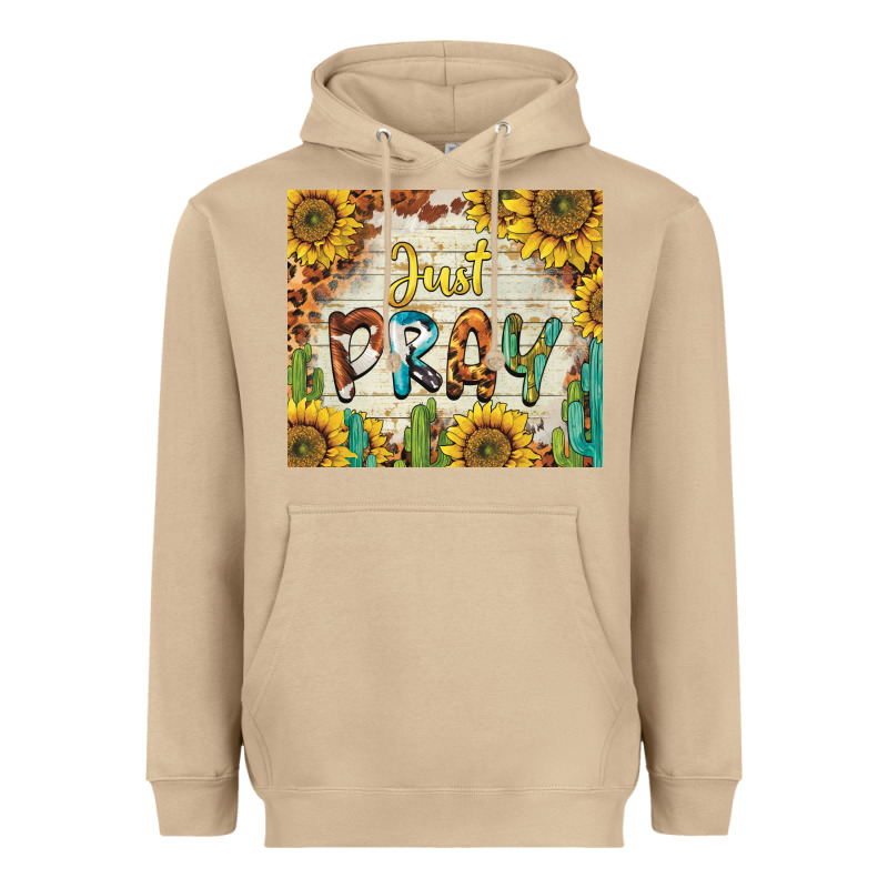 Just Pray Heavyweight Hoodie by BarkalooDesign | Teevron