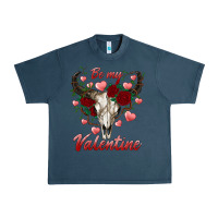 Midnight Navy be my valentine bull skull Urban Heavy Tee - RanaPortraitStore