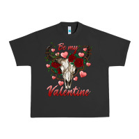Pigment Black be my valentine bull skull Urban Heavy Tee - RanaPortraitStore