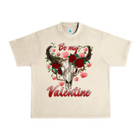 Sandshell be my valentine bull skull Urban Heavy Tee - RanaPortraitStore
