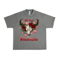 Be My Valentine Bull Skull Urban Heavy Tee | Teevron