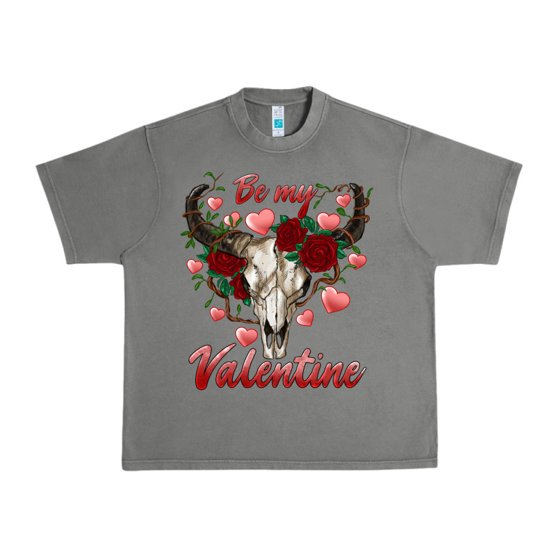 Be My Valentine Bull Skull Urban Heavy Tee by RanaPortraitStore | Teevron