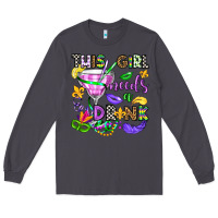 Smoke this girl needs a drink Long Sleeve Tee - OliviaCreatesArt