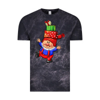 Cloud Black cute christmas gnome Vintage Tee - CowGirlArtShop