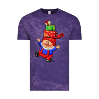 Cloud Purple cute christmas gnome Vintage Tee - CowGirlArtShop