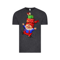 Vintage Black cute christmas gnome Vintage Tee - CowGirlArtShop