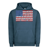 Pigment Midnight Navy political protest american flag   stand united t shirt Urban Hoodie - longCreatives