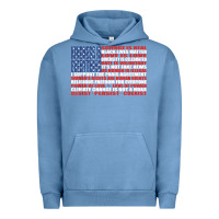 Pigment Pebble Blue political protest american flag   stand united t shirt Urban Hoodie - longCreatives