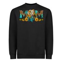 Black Western Charolais Cow Mom Life Heavyweight Sweatshirt - LillyAllenDesigns