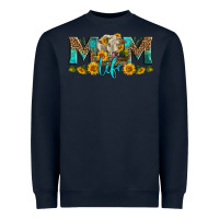 Navy Western Charolais Cow Mom Life Heavyweight Sweatshirt - LillyAllenDesigns