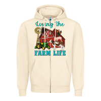 Sandshell western loving the farm life barn cow pig rooster tractor wind wheel Zipper Hoodie - Artiststas