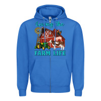 True Royal western loving the farm life barn cow pig rooster tractor wind wheel Zipper Hoodie - Artiststas