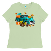 Matcha Fall Farm Truck Ladies Tee - texasbilliewilder