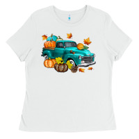 Fall Farm Truck Ladies Tee | Teevron