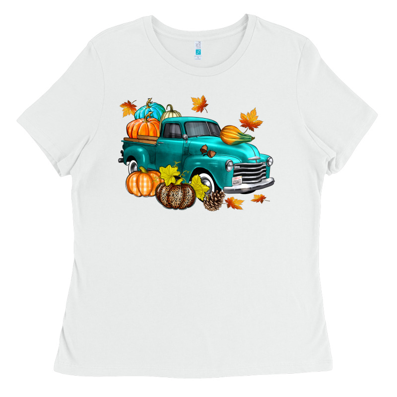 Fall Farm Truck Ladies Tee by texasbilliewilder | Teevron