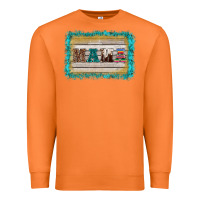 Carrot western turquoise's mama background Premium Sweatshirt - BarkalooDesign