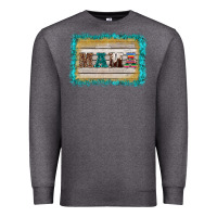 Charcoal Heather western turquoise's mama background Premium Sweatshirt - BarkalooDesign