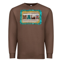 Chestnut western turquoise's mama background Premium Sweatshirt - BarkalooDesign