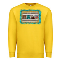Lemon western turquoise's mama background Premium Sweatshirt - BarkalooDesign