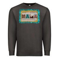 Smoke western turquoise's mama background Premium Sweatshirt - BarkalooDesign
