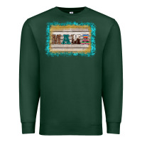 Sports Green western turquoise's mama background Premium Sweatshirt - BarkalooDesign