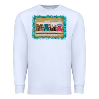 White western turquoise's mama background Premium Sweatshirt - BarkalooDesign
