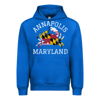 Cobalt Annapolis Maryland Crab State Flag Home Travel Vintage Urban Hoodie - longCreatives