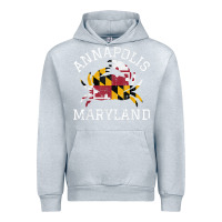Heather Grey Annapolis Maryland Crab State Flag Home Travel Vintage Urban Hoodie - longCreatives