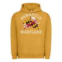 Pigment Peanut Butter Annapolis Maryland Crab State Flag Home Travel Vintage Urban Hoodie - longCreatives
