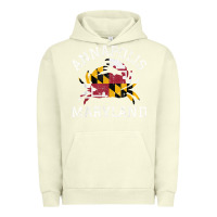 Pigment Pistachio Annapolis Maryland Crab State Flag Home Travel Vintage Urban Hoodie - longCreatives