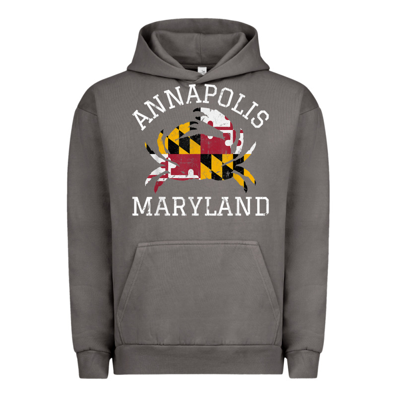 Annapolis Maryland Crab State Flag Home Travel Vintage Urban Hoodie by longCreatives | Teevron