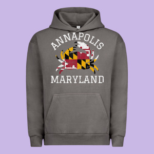 Annapolis Maryland Crab State Flag Home Travel Vintage Urban Hoodie Designed By Longcreatives