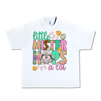 White Little mister hops a lot Easter Day Urban Heavy Tee - HowdyJamesFarm