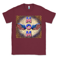 Burgundy American mom Classic Tee - TumblerDesignByShophia