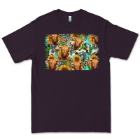 Plum highland cow western background Premium Tee - Jasminsmagicworld