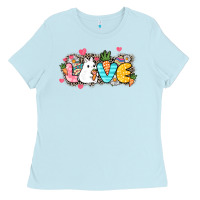 Baby Blue Love Easter Ladies Tee - NancyCooperArtShop