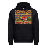 Black truck sunflower leopard Urban Hoodie - AdoDesignShop