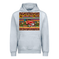Heather Grey truck sunflower leopard Urban Hoodie - AdoDesignShop
