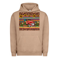 Pigment Burro truck sunflower leopard Urban Hoodie - AdoDesignShop
