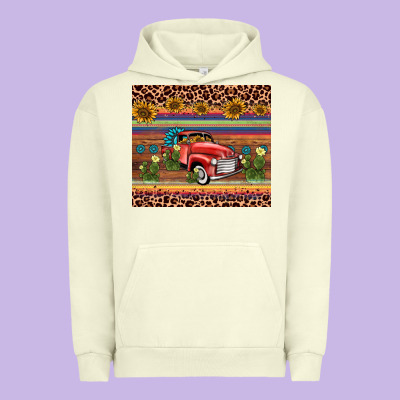Truck Sunflower Leopard Urban Hoodie Designed By Adodesignshop