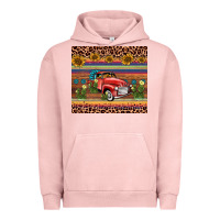 Pigment Salmon truck sunflower leopard Urban Hoodie - AdoDesignShop