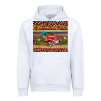 White truck sunflower leopard Urban Hoodie - AdoDesignShop