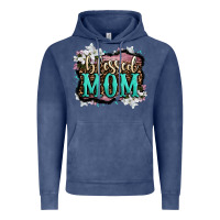 Vintage Denim blessed mom Vintage Hoodie - OliviaCreatesArt