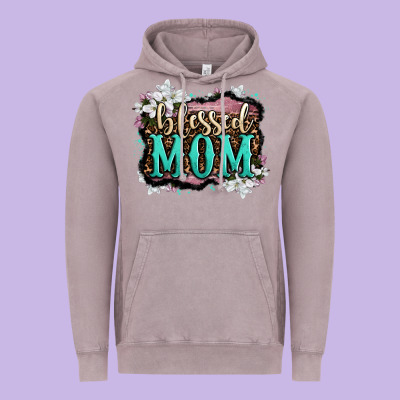 Blessed Mom Vintage Hoodie Designed By Oliviacreatesart