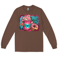 Chestnut valentines day coffee cup and sweets Long Sleeve Tee - OliviaCreatesArt