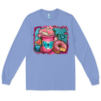 Colony Blue valentines day coffee cup and sweets Long Sleeve Tee - OliviaCreatesArt
