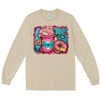 Mushroom valentines day coffee cup and sweets Long Sleeve Tee - OliviaCreatesArt