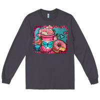 Smoke valentines day coffee cup and sweets Long Sleeve Tee - OliviaCreatesArt